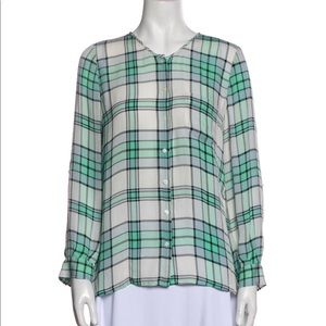 JOIE Silk Paid Print Blouse